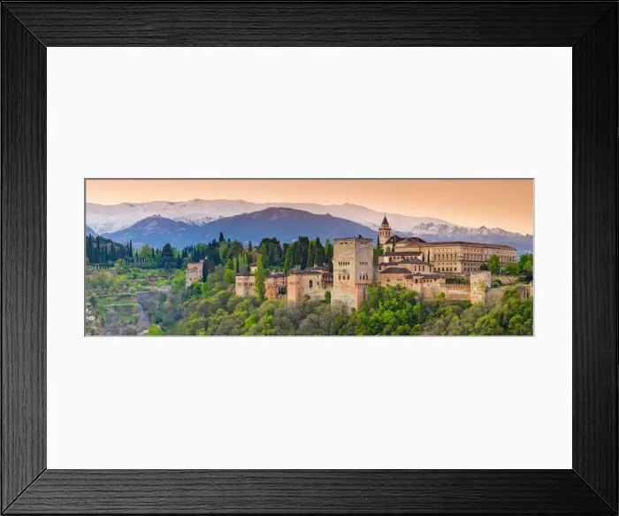 Framed Print : Spain, Andalucia, Granada Province, Granada, Alhambra Palace and Sierra Nevada mountains Framed Print : Spain, Andalucia, Granada Province, Granada, Alhambra Palace and Sierra Nevada mountains