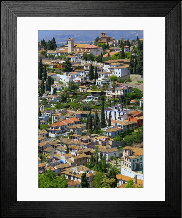 Framed Print : Cityscape from Alhambra, Granada, Andalusia, Spain Framed Print : Cityscape from Alhambra, Granada, Andalusia, Spain