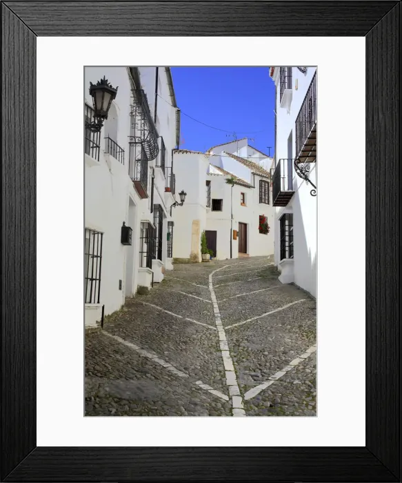 Framed Print : Street in old town, Ronda, Andalusia, Spain Framed Print : Street in old town, Ronda, Andalusia, Spain