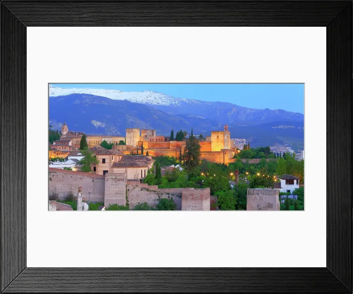 Framed Print : Alhambra and mountains of Sierra Nevada, Granada, Andalusia, Spain Framed Print : Alhambra and mountains of Sierra Nevada, Granada, Andalusia, Spain