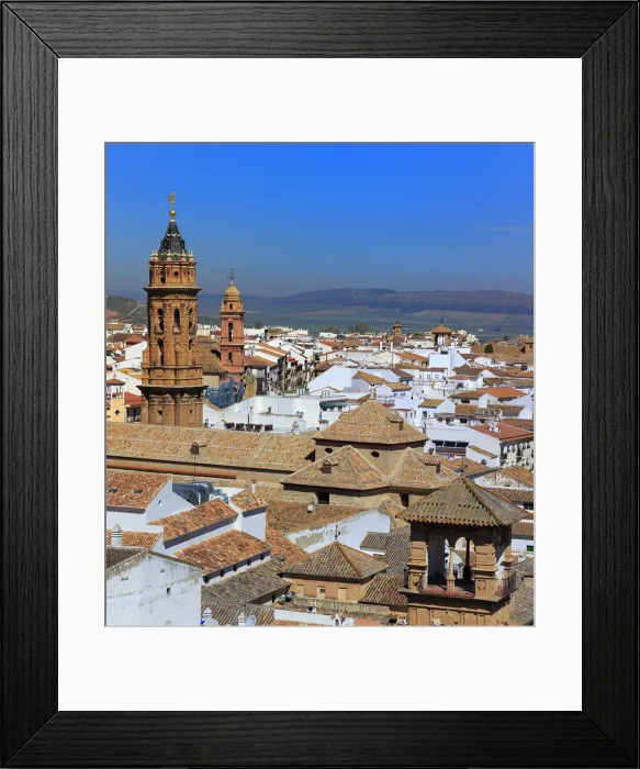 Framed Print : Cityscape from castle tower, Antequera, Andalusia, Spain Framed Print : Cityscape from castle tower, Antequera, Andalusia, Spain