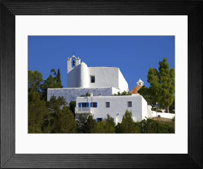 Framed Print : 16th Century Church, Puig de Missa, Santa Eularia des Riu, Ibiza, Balearic Islands, Spain Framed Print : 16th Century Church, Puig de Missa, Santa Eularia des Riu, Ibiza, Balearic Islands, Spain