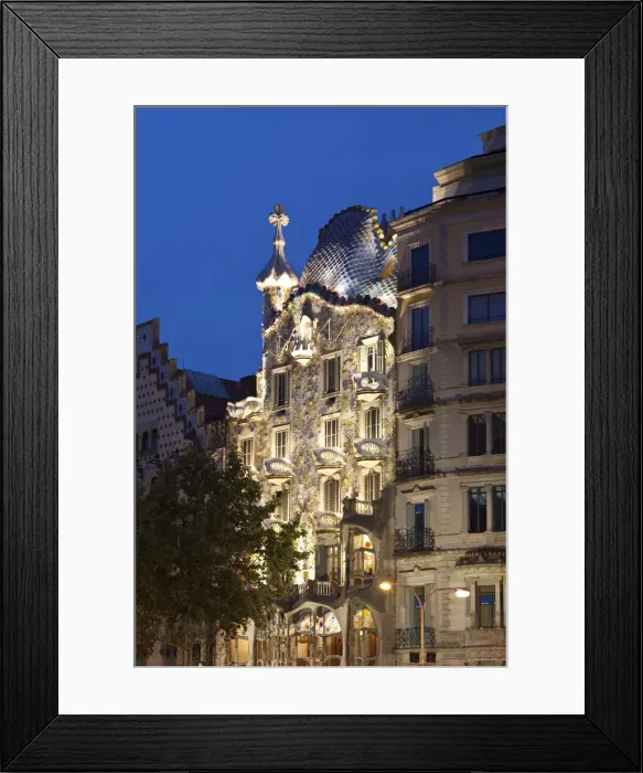 Framed Print : Casa Batllo (by Gaudi), Passeig de Gracia, Barcelona, Spain Framed Print : Casa Batllo (by Gaudi), Passeig de Gracia, Barcelona, Spain