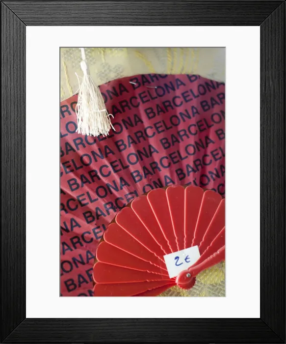 Framed Print : Spanish fan, Barcelona, Spain Framed Print : Spanish fan, Barcelona, Spain