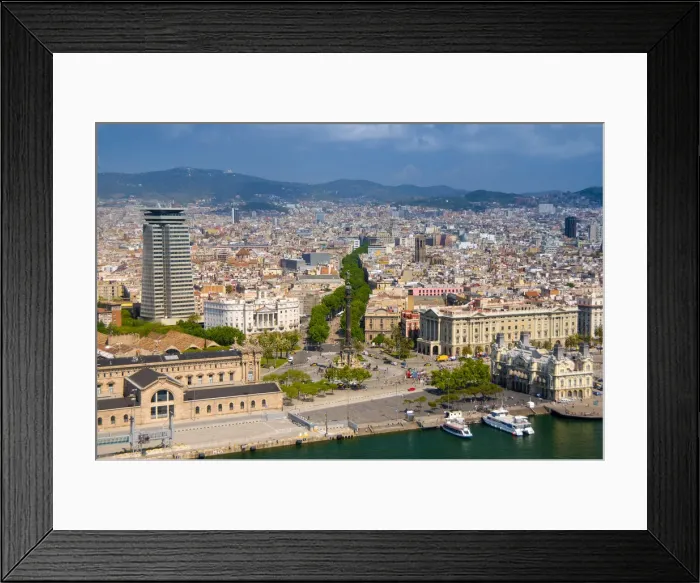 Framed Print : Spain, Barcelona, Barri Gortic (Gothic Quarter) and La Rambla Framed Print : Spain, Barcelona, Barri Gortic (Gothic Quarter) and La Rambla