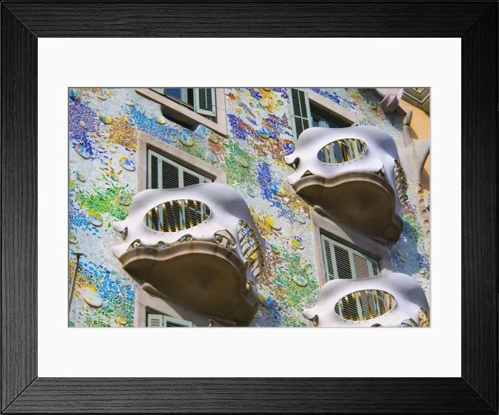 Framed Print : Spain, Barcelona, Casa Batllo (by Antoni Gaudi) Framed Print : Spain, Barcelona, Casa Batllo (by Antoni Gaudi)