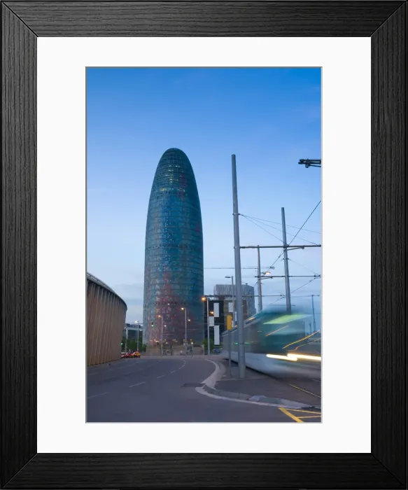 Framed Print : Spain, Barcelona, Torre Agbar (Agbar Tower) Framed Print : Spain, Barcelona, Torre Agbar (Agbar Tower)