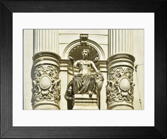 Framed Print : Detail of a house in Smardan street (Strada Smardan), the main pedestrian street in Framed Print : Detail of a house in Smardan street (Strada Smardan), the main pedestrian street in