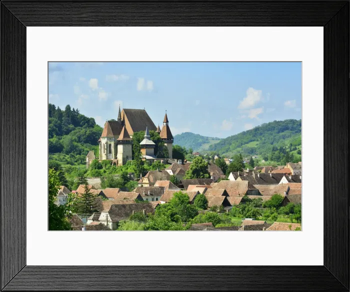 Framed Print : The fortified church of Biertan, a Saxon village in Transylvania