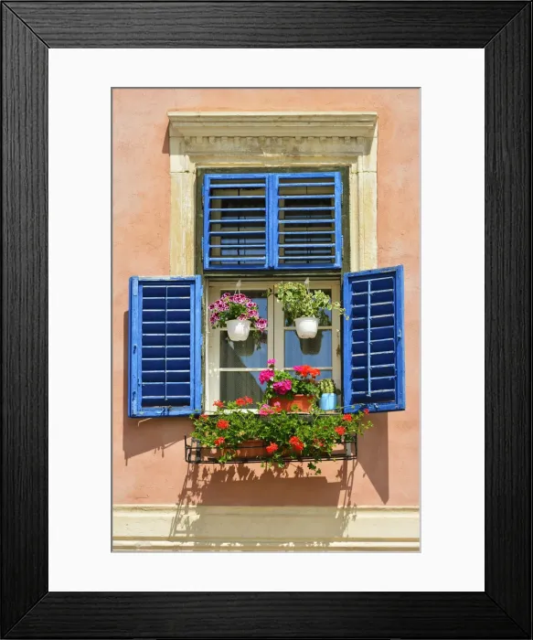 Framed Print : Windows in the old town of Sibiu. Transylvania, Romania Framed Print : Windows in the old town of Sibiu. Transylvania, Romania