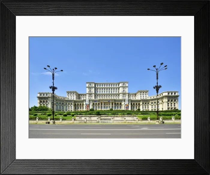 Framed Print : The Palace of the Parliament, in central Bucharest, is the second largest administrative Framed Print : The Palace of the Parliament, in central Bucharest, is the second largest administrative