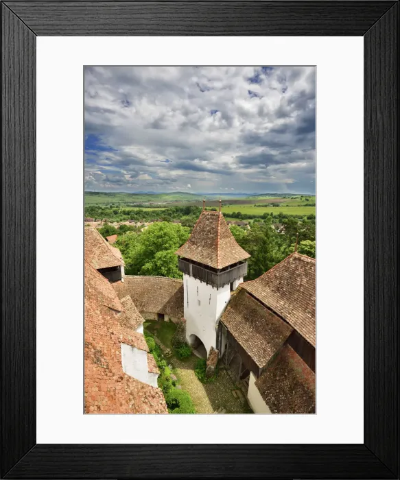 Framed Print : The Viscri fortified church was built by the Transylvanian Saxon community in Viscri Framed Print : The Viscri fortified church was built by the Transylvanian Saxon community in Viscri