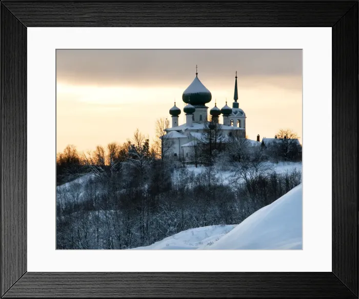 Framed Print : Church of Saint John the Baptist at dusk, Staraya Ladoga, Leningrad region, Russia Framed Print : Church of Saint John the Baptist at dusk, Staraya Ladoga, Leningrad region, Russia