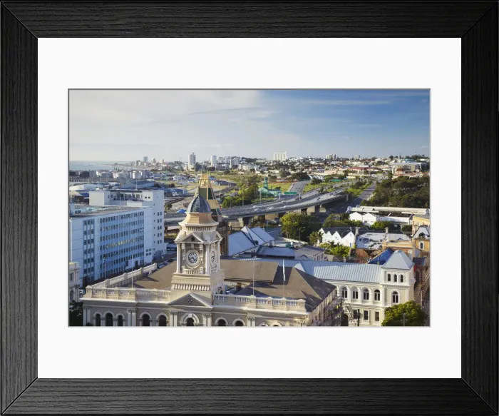 Framed Print : View of City Hall and downtown Port Elizabeth, Eastern Cape, South Africa Framed Print : View of City Hall and downtown Port Elizabeth, Eastern Cape, South Africa