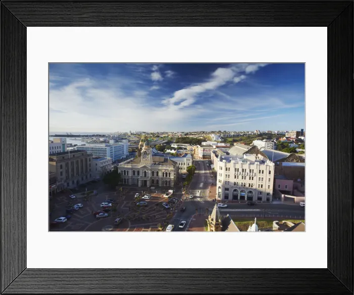 Framed Print : View of downtown Port Elizabeth, Eastern Cape, South Africa Framed Print : View of downtown Port Elizabeth, Eastern Cape, South Africa