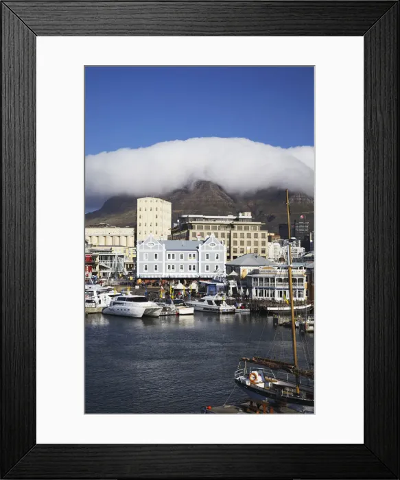 Framed Print : Victoria and Alfred Waterfront with Table Mountain in background, Cape Town, Western Cape Framed Print : Victoria and Alfred Waterfront with Table Mountain in background, Cape Town, Western Cape