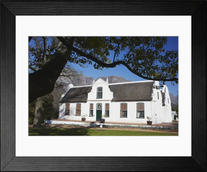 Framed Print : Le Rhone building, Boschendal Wine Estate, Franschhoek, Western Cape, South Africa