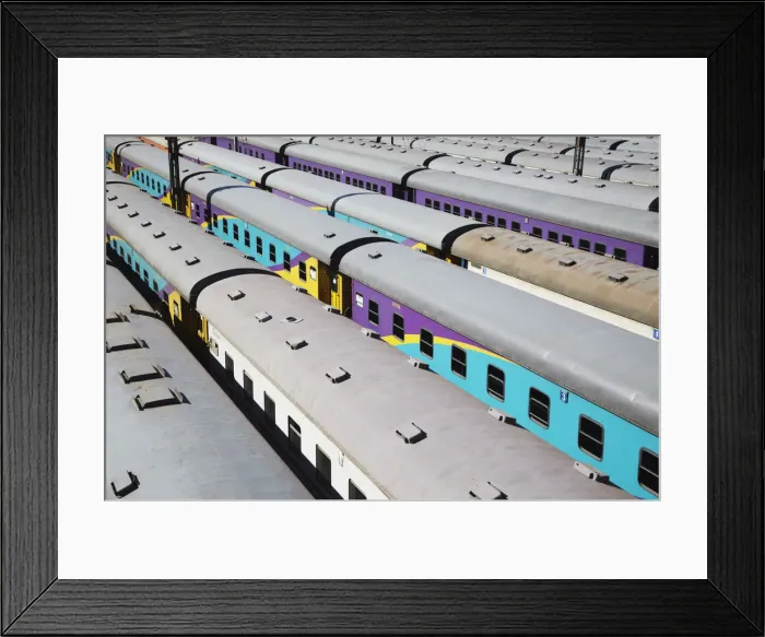 Framed Print : Train carriages at Park Station, Johannesburg, Gauteng, South Africa Framed Print : Train carriages at Park Station, Johannesburg, Gauteng, South Africa