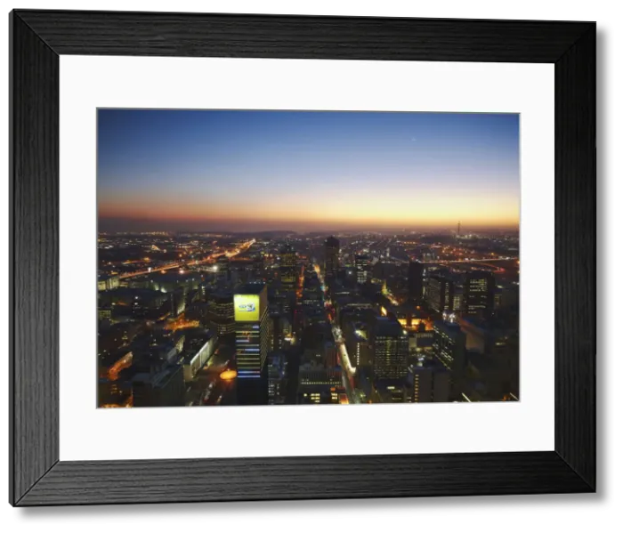 Framed Print : View of downtown Johannesburg at sunset, Gauteng, South Africa Framed Print : View of downtown Johannesburg at sunset, Gauteng, South Africa