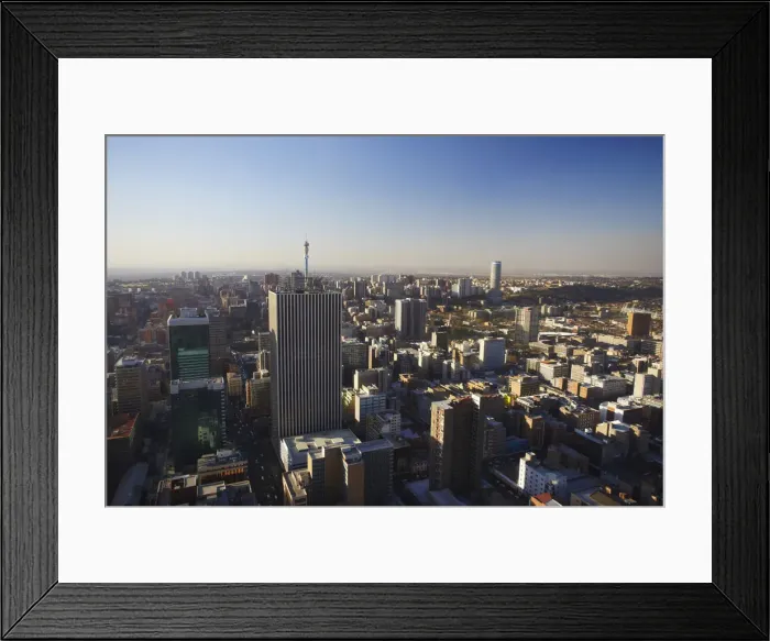 Framed Print : View of downtown Johannesburg, Gauteng, South Africa Framed Print : View of downtown Johannesburg, Gauteng, South Africa