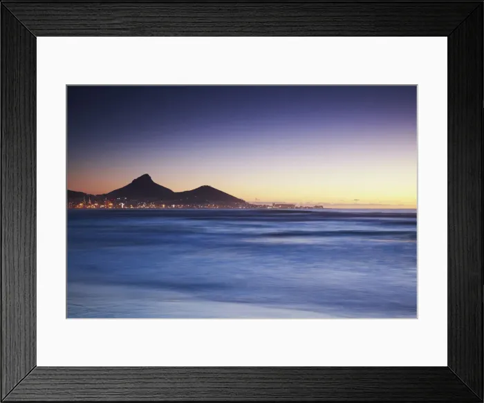 Framed Print : View of Lions Head and Signal Hill at sunset, Cape Town, Western Cape, South Africa Framed Print : View of Lions Head and Signal Hill at sunset, Cape Town, Western Cape, South Africa