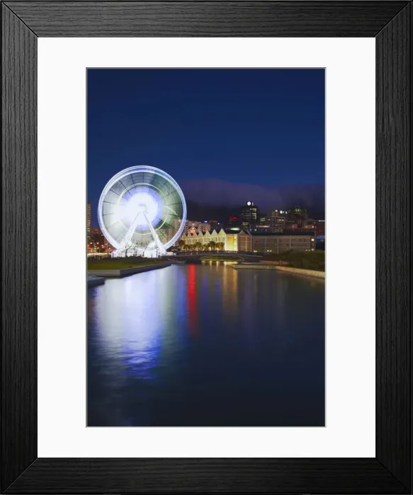 Framed Print : Wheel of Excellence with City Bowl in background, Cape Town, Western Cape, South Africa Framed Print : Wheel of Excellence with City Bowl in background, Cape Town, Western Cape, South Africa