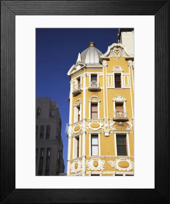 Framed Print : Colonial architecture on Adderley Street, City Bowl, Cape Town, Western Cape, South Framed Print : Colonial architecture on Adderley Street, City Bowl, Cape Town, Western Cape, South