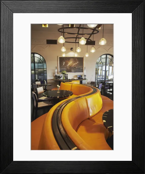 Framed Print : Restaurant at Delaire Wine Estate, Stellenbosch, Western Cape, South Africa