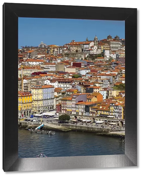 Top view of Ribeira neighborhood, Porto, Portugal