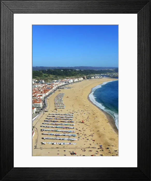 Framed Print : Nazare beach in front of the Atlantic Ocean. Portugal Framed Print : Nazare beach in front of the Atlantic Ocean. Portugal