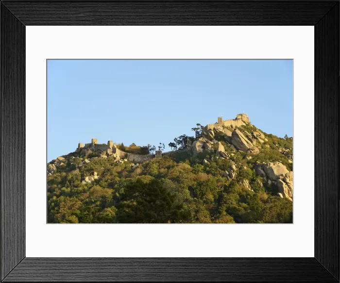 Framed Print : The Castelo dos Mouros (Castle of the Moors) on the top of the mountain, a Unesco Framed Print : The Castelo dos Mouros (Castle of the Moors) on the top of the mountain, a Unesco