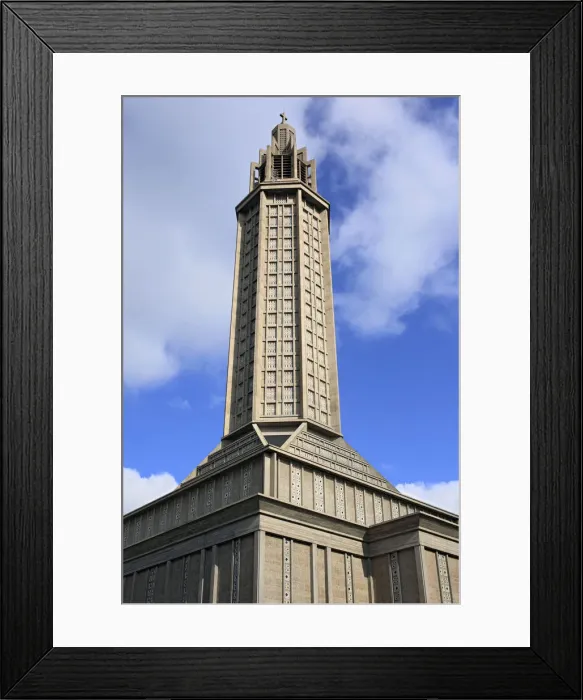 Framed Print : St. Josephs Church (by Auguste Perret, 1950s), Le Havre, Seine-Maritime department Framed Print : St. Josephs Church (by Auguste Perret, 1950s), Le Havre, Seine-Maritime department