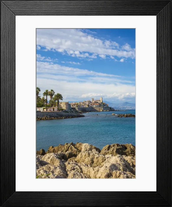 Framed Print : Old town and sea wall in Antibes, Alpes-Maritimes, Provence-Alpes-Cote D Azur Framed Print : Old town and sea wall in Antibes, Alpes-Maritimes, Provence-Alpes-Cote D Azur