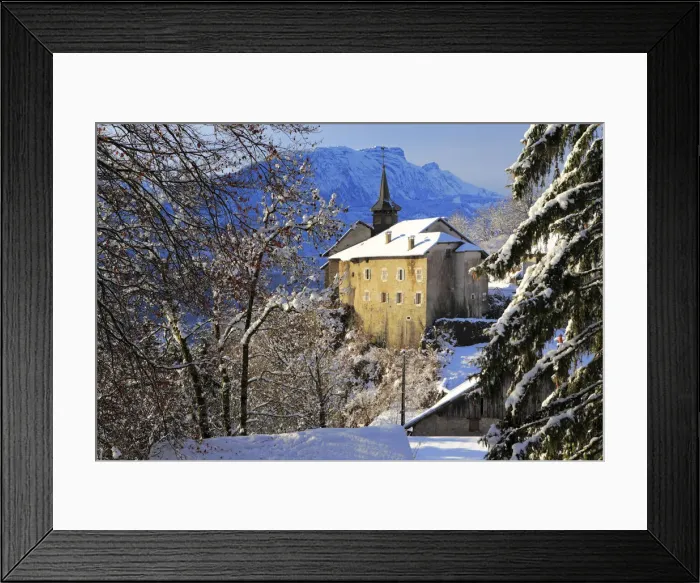 Framed Print : Arves valley, near Thyez, Saint-Sigismond, Haute-Savoie, France