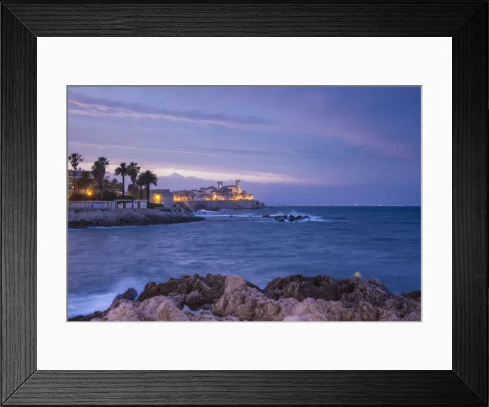 Framed Print : Old town and sea wall in Antibes, Alpes-Maritimes, Provence-Alpes-Cote D Azur Framed Print : Old town and sea wall in Antibes, Alpes-Maritimes, Provence-Alpes-Cote D Azur