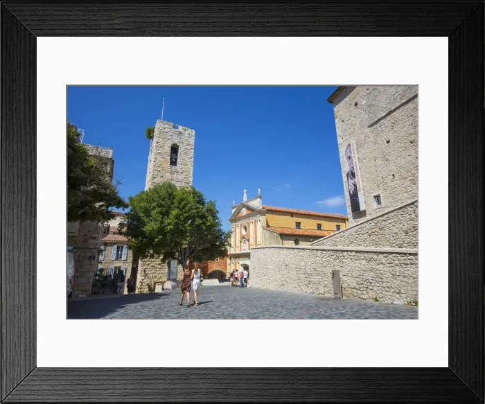 Framed Print : Cathedral and Musee Picasso in the Old town of Antibes, Alpes-Maritimes Framed Print : Cathedral and Musee Picasso in the Old town of Antibes, Alpes-Maritimes
