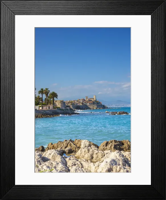 Framed Print : Old town and sea wall in Antibes, Alpes-Maritimes, Provence-Alpes-Cote D Azur Framed Print : Old town and sea wall in Antibes, Alpes-Maritimes, Provence-Alpes-Cote D Azur