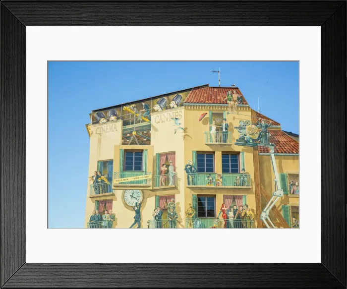 Framed Print : Mural on side of building, Cannes, Alpes-Maritimes, Provence-Alpes-Cote D Azur Framed Print : Mural on side of building, Cannes, Alpes-Maritimes, Provence-Alpes-Cote D Azur
