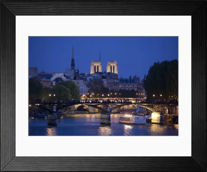 Framed Print : Notre Dame and Pont des Arts, Paris, France Framed Print : Notre Dame and Pont des Arts, Paris, France