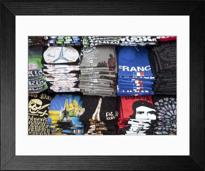 Framed Print : T-Shirts, Paris, France Framed Print : T-Shirts, Paris, France