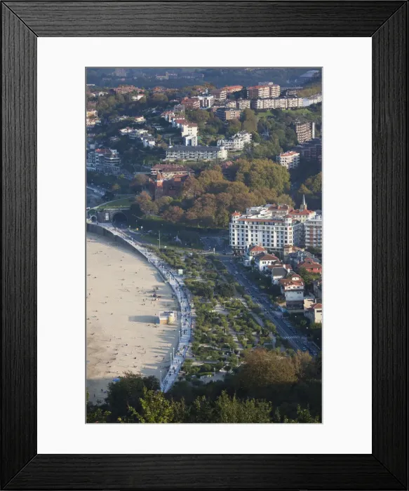 Framed Print : Spain, Basque Country Region, Guipuzcoa Province, San Sebastian, elevated view of Framed Print : Spain, Basque Country Region, Guipuzcoa Province, San Sebastian, elevated view of