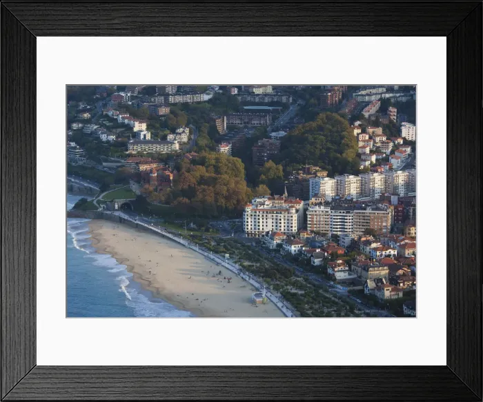 Framed Print : Spain, Basque Country Region, Guipuzcoa Province, San Sebastian, elevated view of Framed Print : Spain, Basque Country Region, Guipuzcoa Province, San Sebastian, elevated view of
