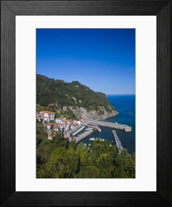 Framed Print : Spain, Basque Country Region, Vizcaya Province, Elantxobe, small town harbor Framed Print : Spain, Basque Country Region, Vizcaya Province, Elantxobe, small town harbor