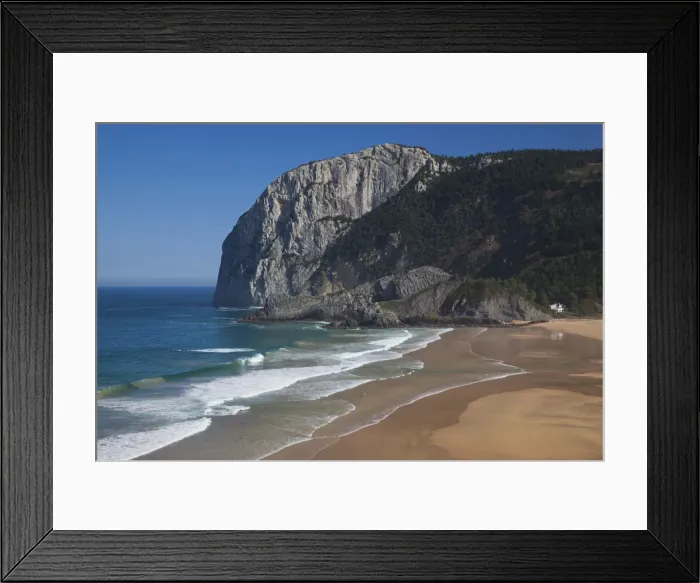 Framed Print : Spain, Basque Country Region, Vizcaya Province, Cabo Ogono, beach and landscape Framed Print : Spain, Basque Country Region, Vizcaya Province, Cabo Ogono, beach and landscape