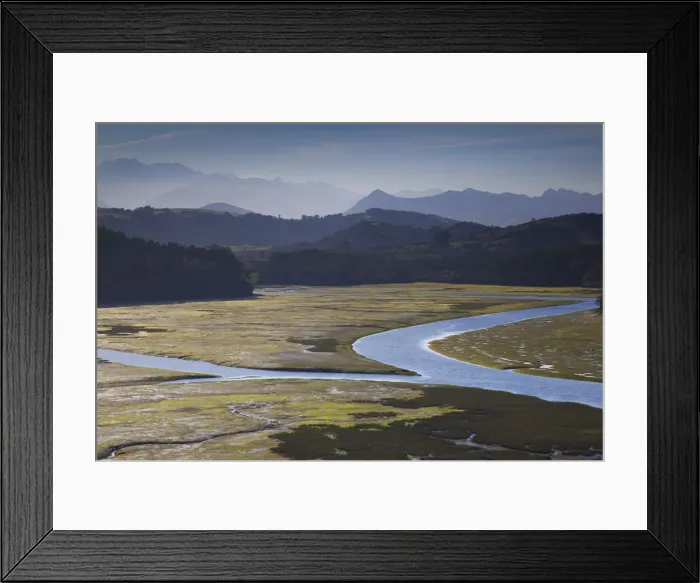 Framed Print : Spain, Cantabria Region, Cantabria Province, San Vicente de la Barquera, river estuary Framed Print : Spain, Cantabria Region, Cantabria Province, San Vicente de la Barquera, river estuary