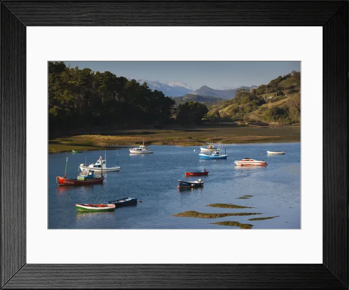 Framed Print : Spain, Cantabria Region, Cantabria Province, San Vicente de la Barquera, river estuary Framed Print : Spain, Cantabria Region, Cantabria Province, San Vicente de la Barquera, river estuary