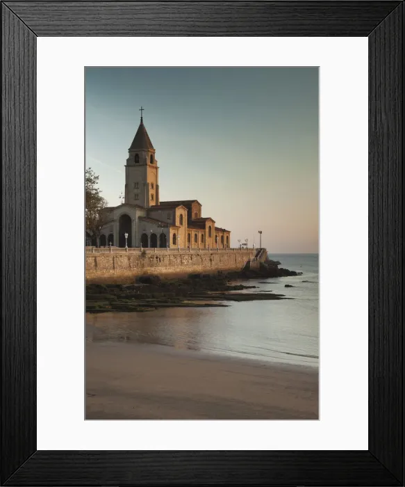 Framed Print : Spain, Asturias Region, Asturias Province, Gijon, Cimadevilla Old Town, Iglesia de