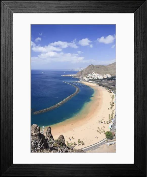 Framed Print : Canary Islands, Tenerife, Playa de Las Teresitas