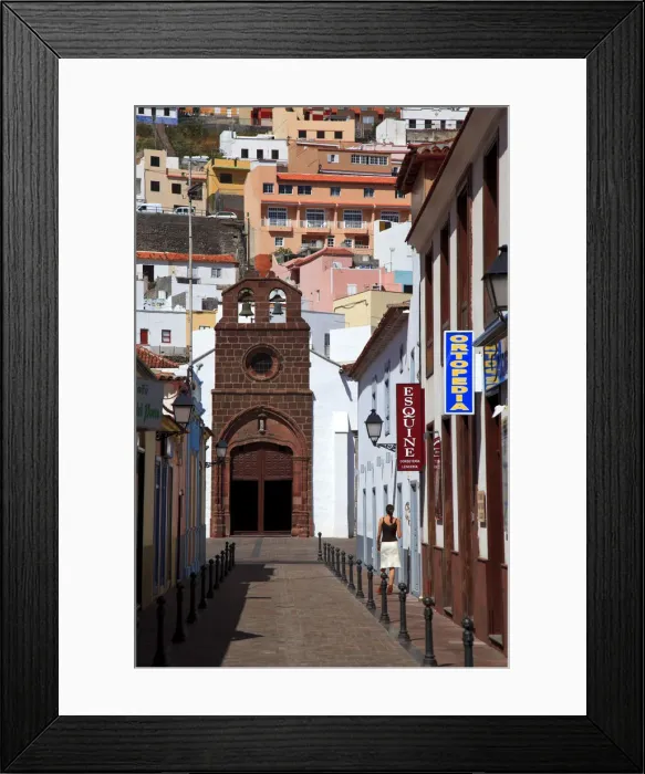 Framed Print : Canary Islands, La Gomera, San Sebastian de la Gomera, Old Town, Inglesia de la Virgen