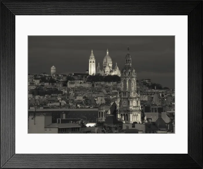 Framed Print : France, Paris, Sacre Coeur and Trinite d Estienne d Orves church Framed Print : France, Paris, Sacre Coeur and Trinite d Estienne d Orves church
